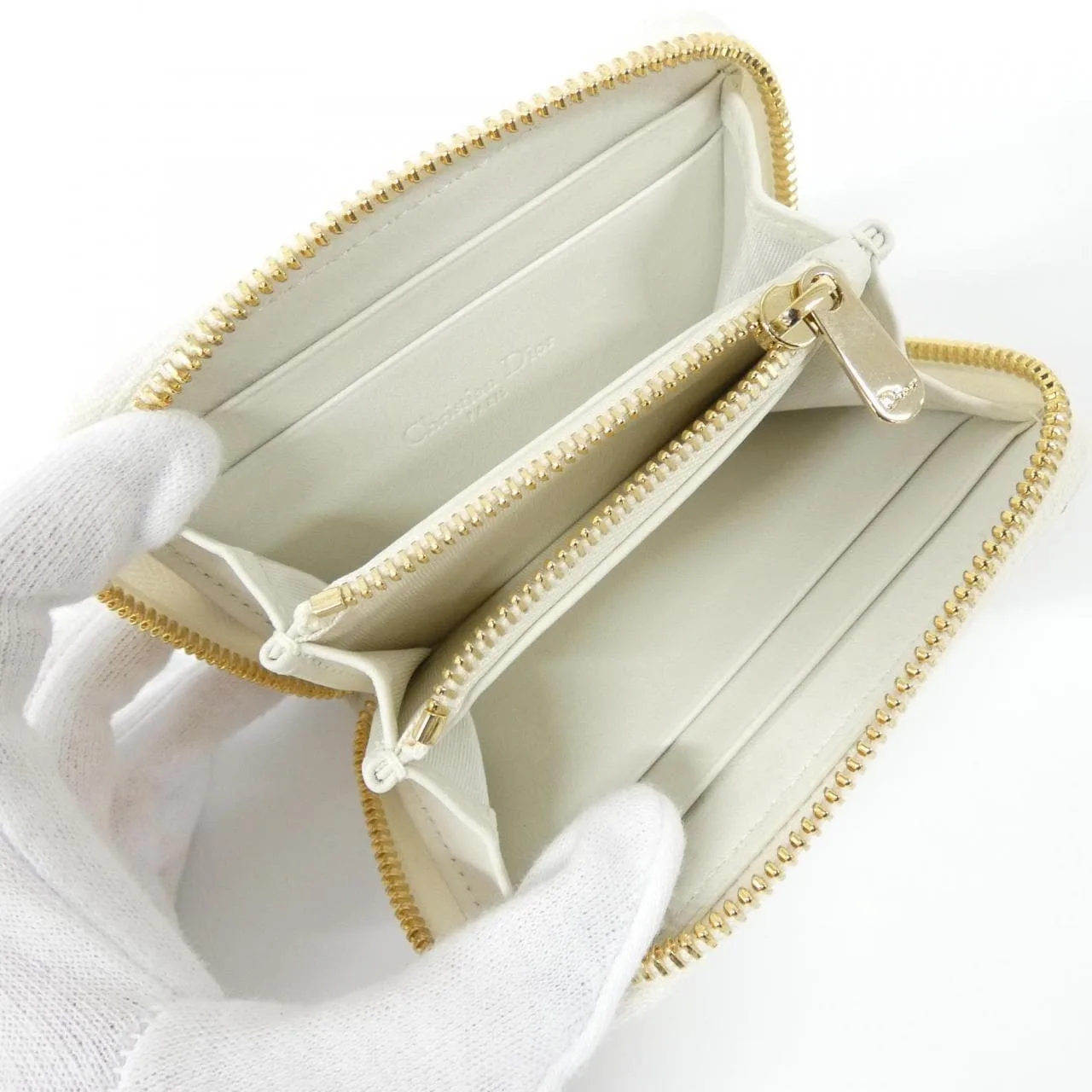 DIOR Lady Dior S0985ONMJ Coin Case Lambskin 黑色 羊皮 中古品A - 縮圖 5