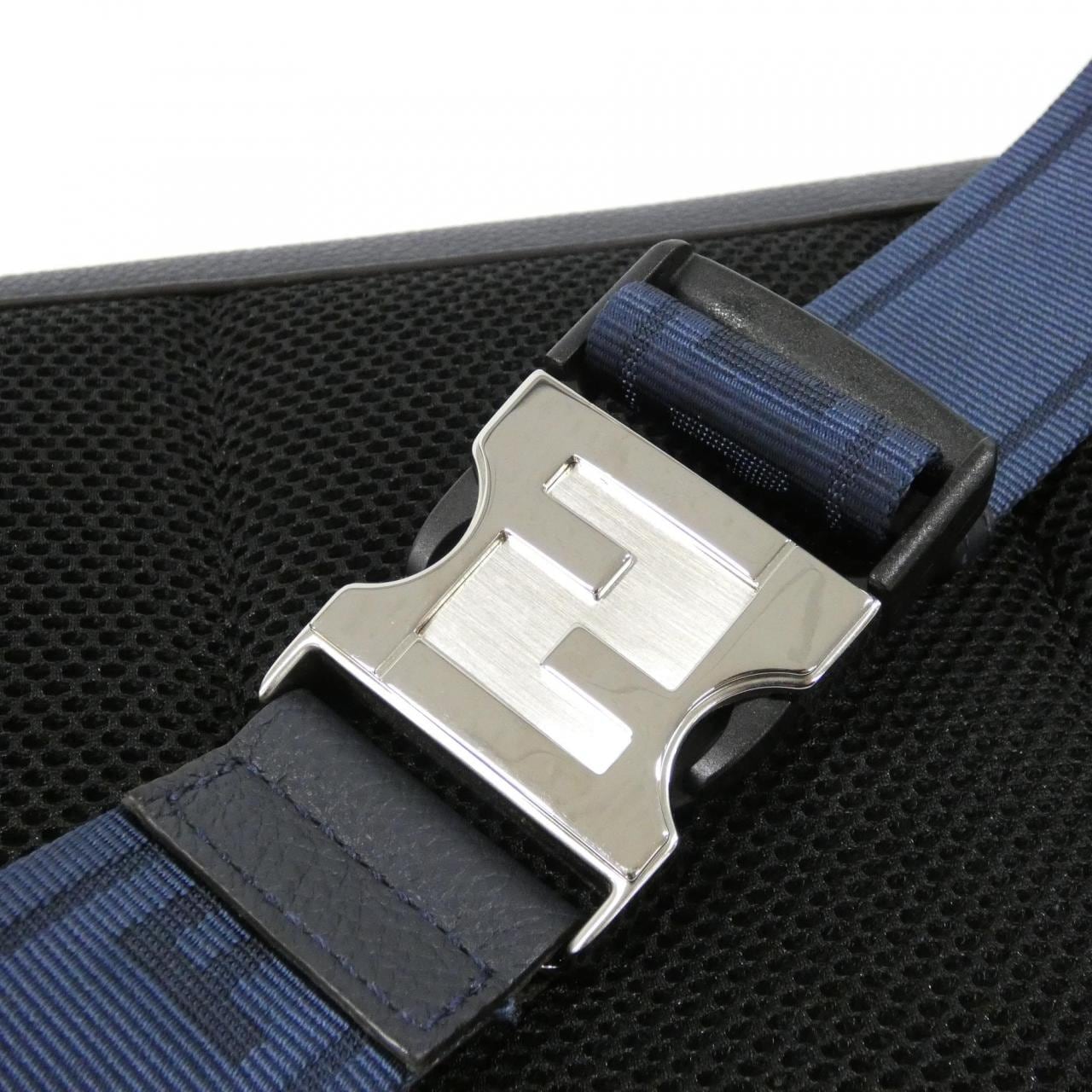 FENDI 7VA562 AMAC Shoulder Bag Leather Black Leather Rank A - Thumbnail 8