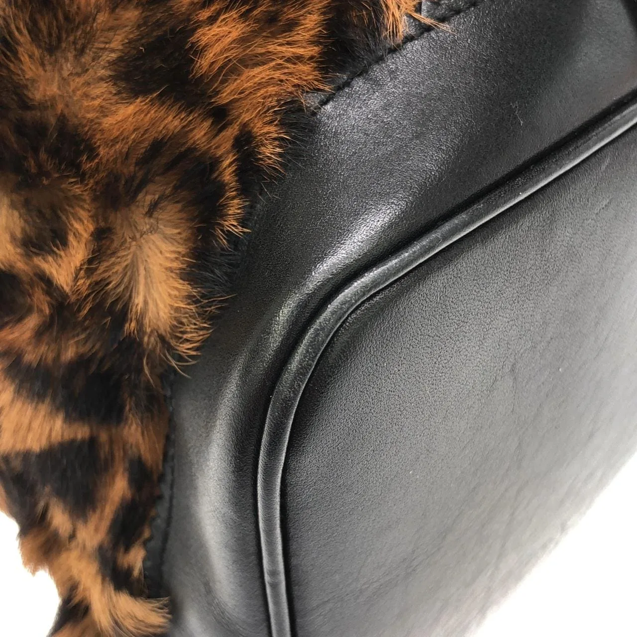 LOEWE Handbag Leather Black Leather Rank A - Thumbnail 3