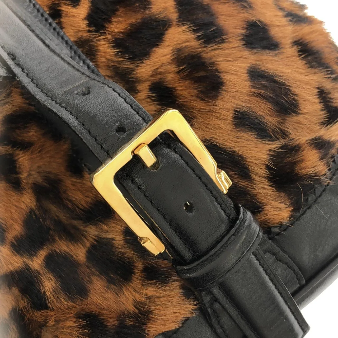 LOEWE Handbag Leather Black Leather Rank A - Thumbnail 4