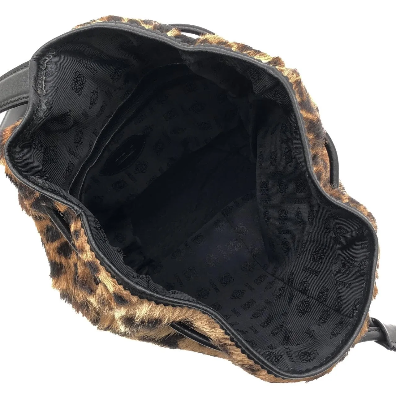 LOEWE Handbag Leather Black Leather Rank A - Thumbnail 7