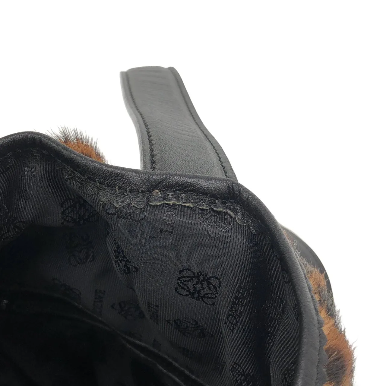 LOEWE Handbag Leather Black Leather Rank A - Thumbnail 8