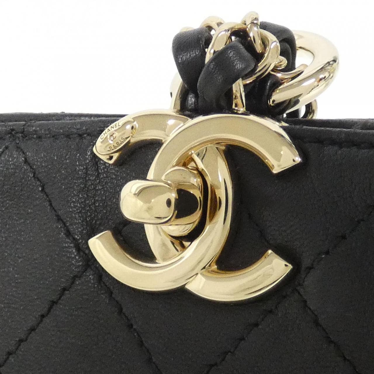 CHANEL Backpack Lambskin 黑色 羊皮 中古品A - 縮圖 4