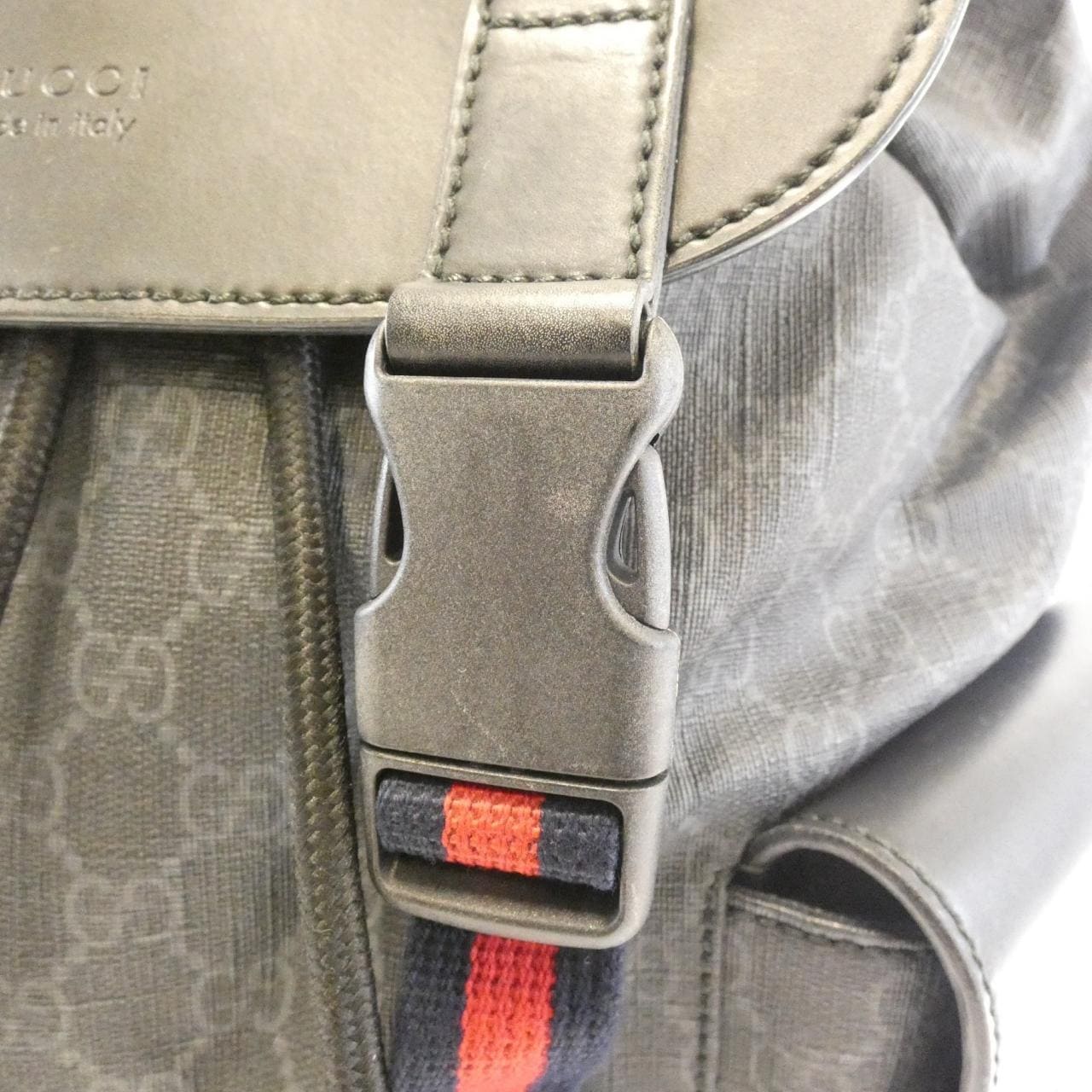 GUCCI 495563 K9R8X Backpack Canvas 黑色 帆布 - 縮圖 4