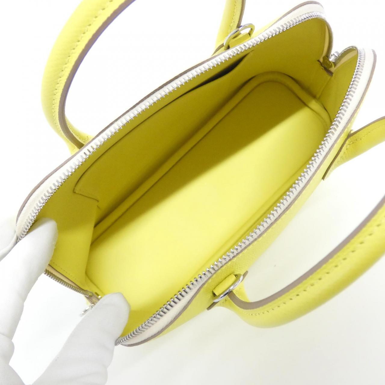 HERMES Bolide 083698CK Handbag Epsom 黑色 Epsom 皮 中古品A - 縮圖 9