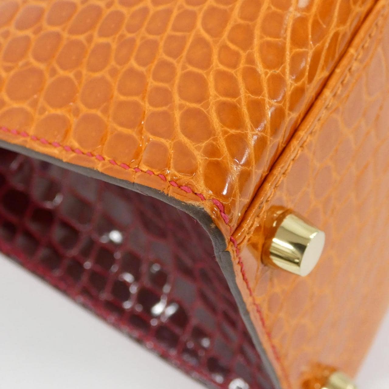 HERMES HERMÈS Kelly Bag 橙色 中古品A - 縮圖 3