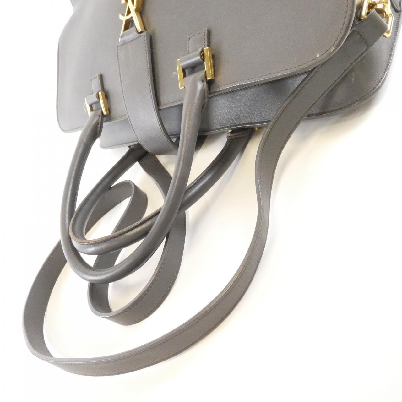 SAINT LAURENT 357394 Bag Leather 灰色 皮革 中古品B - 縮圖 6