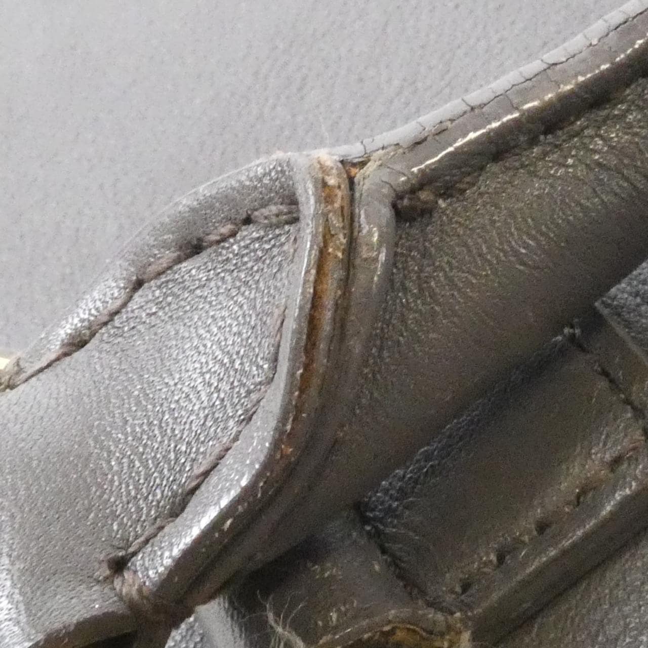 SAINT LAURENT 357394 Bag Leather 灰色 皮革 中古品B - 縮圖 7