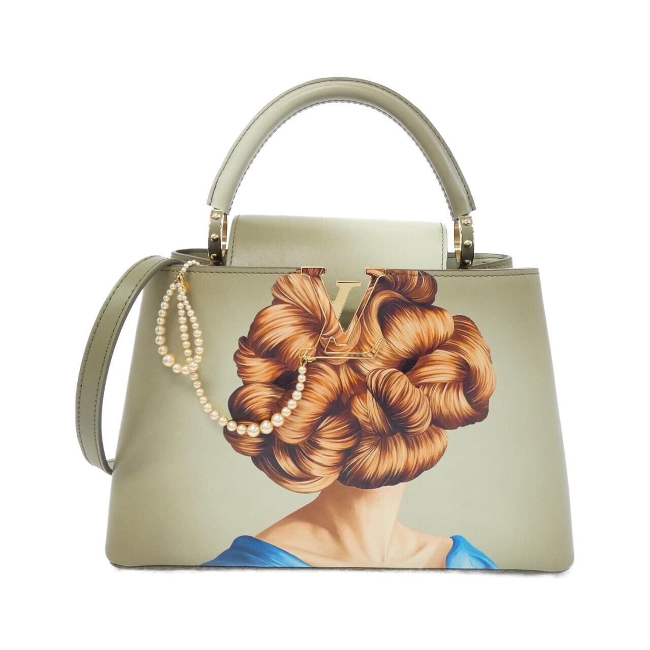 LOUIS VUITTON Capucines Bag Green