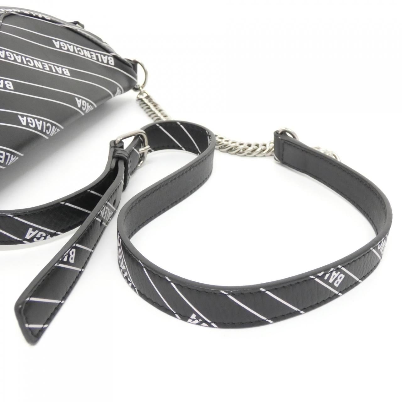 BALENCIAGA 565510 OHIT3 Shoulder Bag Leather 黑色 皮革 中古品A - 縮圖 5