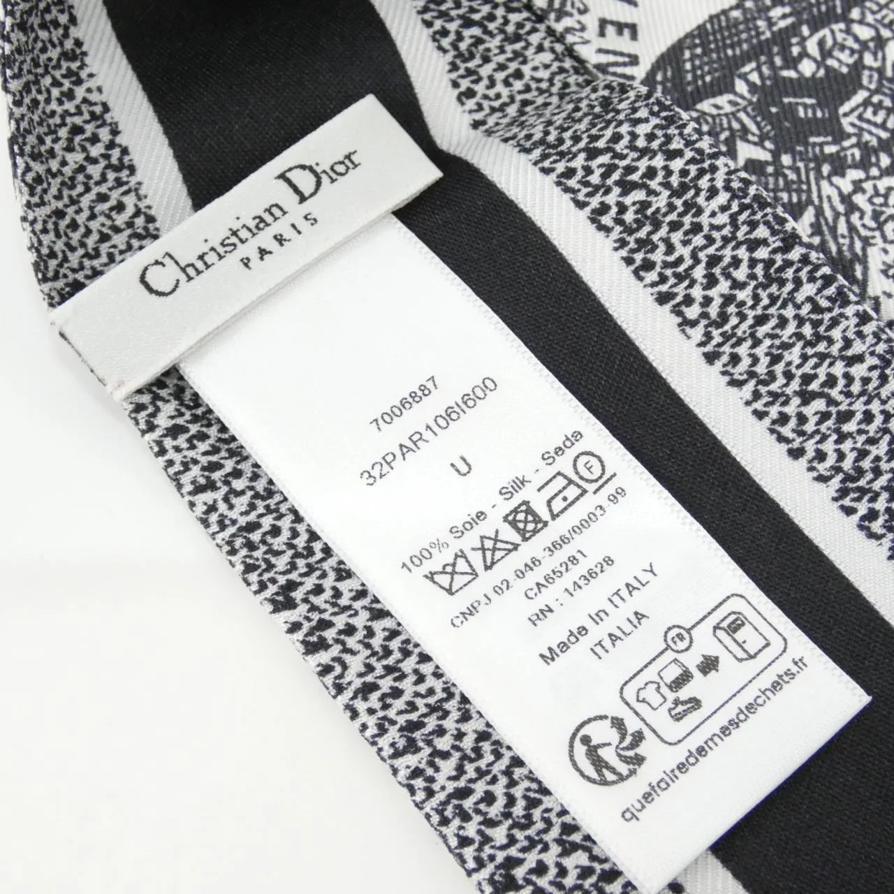 DIOR 32PAR106I600 Scarf Black Rank A - Thumbnail 5