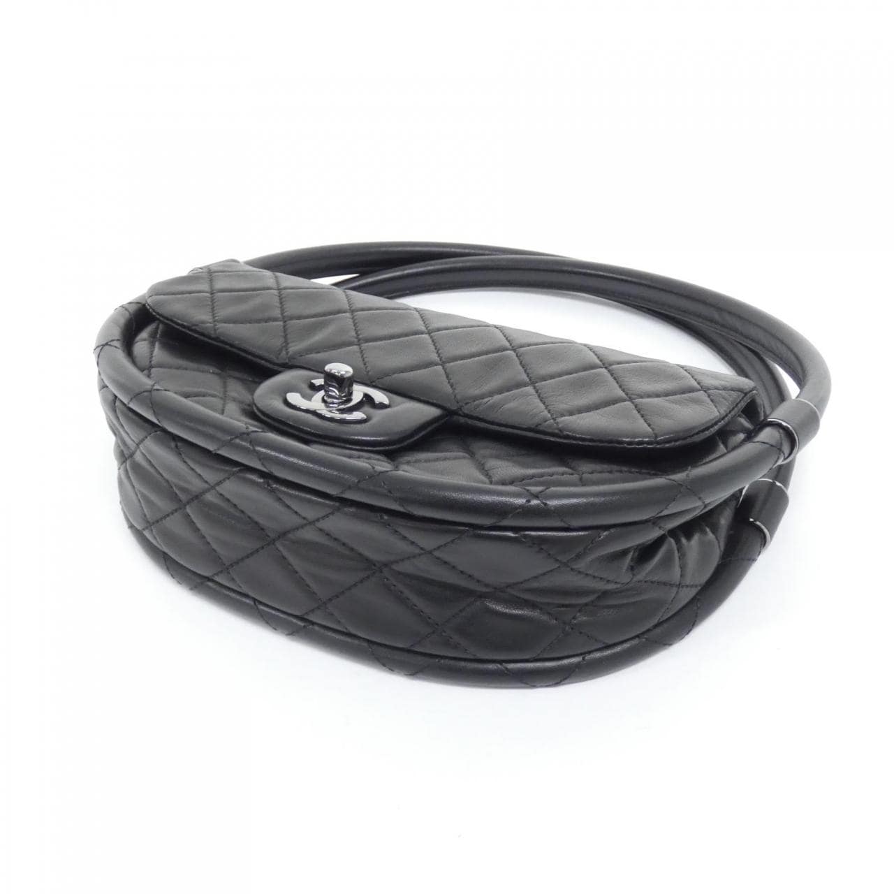 CHANEL 66221 Handbag Lambskin Black Lambskin - Thumbnail 3