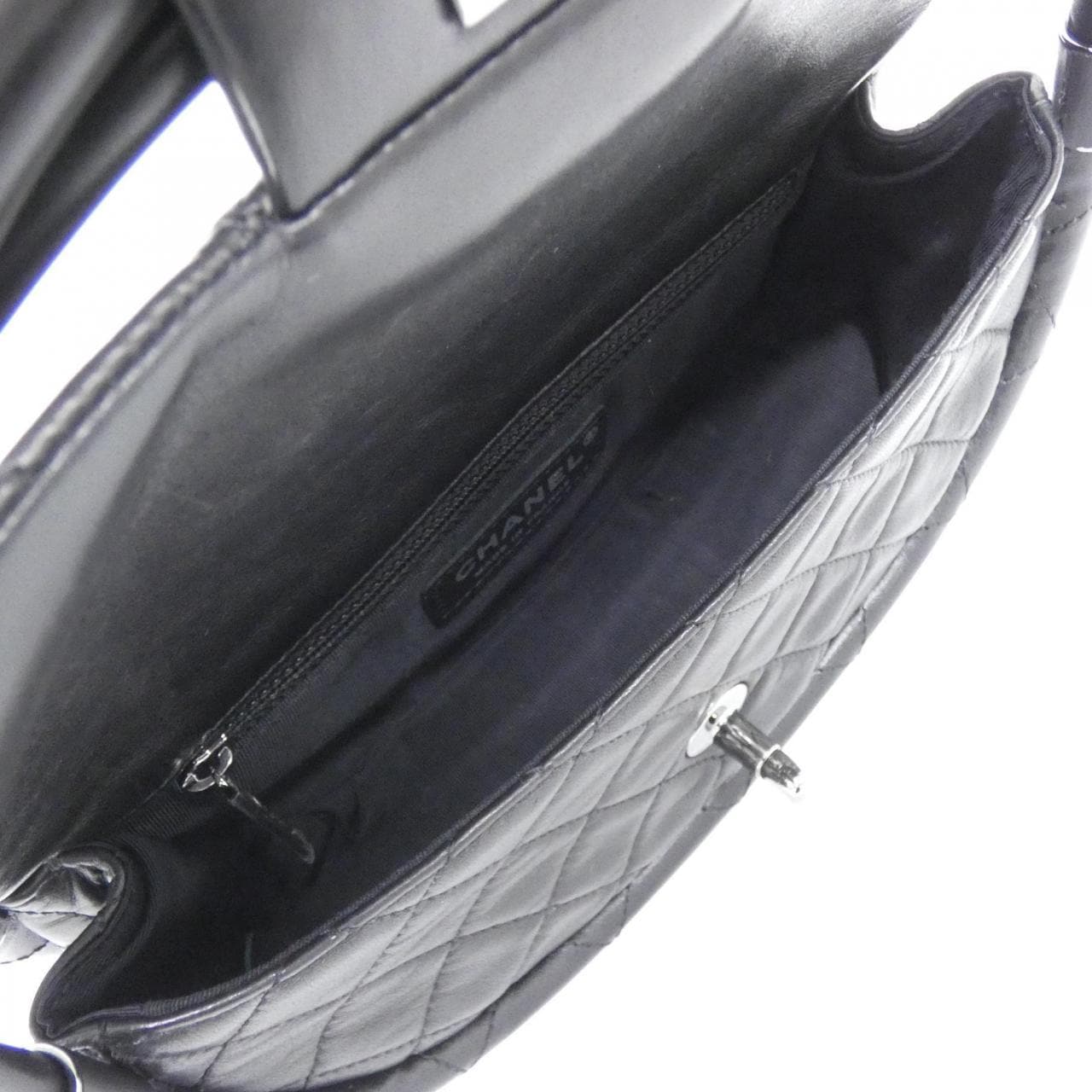 CHANEL 66221 Handbag Lambskin Black Lambskin - Thumbnail 6