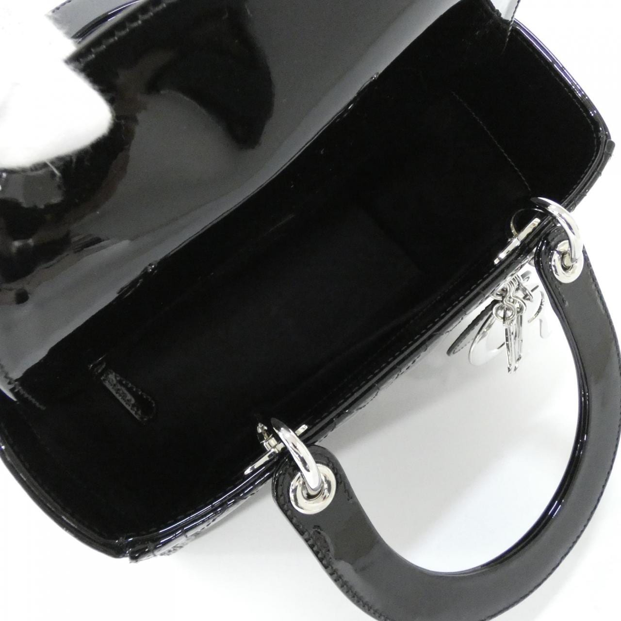 DIOR Lady Dior M0565PWCB Bag Patent Leather Black Patent Leather - Thumbnail 6