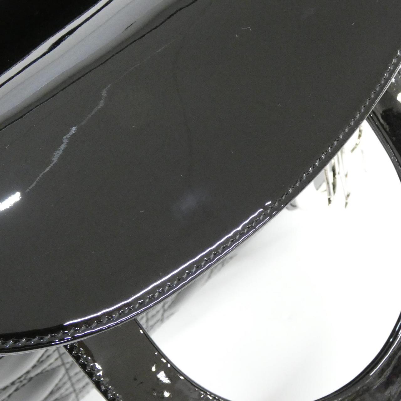 DIOR Lady Dior M0565PWCB Bag Patent Leather Black Patent Leather - Thumbnail 7