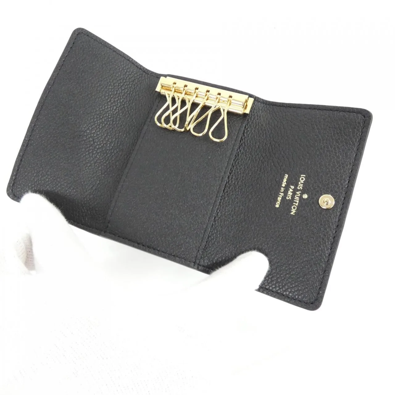 LOUIS VUITTON M64421 Key Case Monogram 黑色 Monogram 中古品A - 縮圖 3