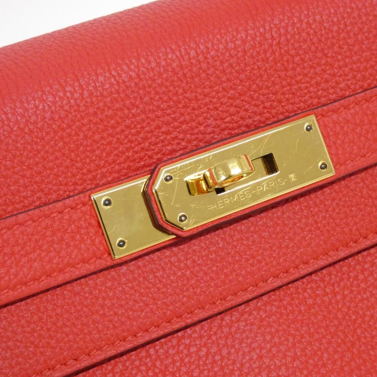 HERMES HERMÈS Kelly 027630CC Bag Togo Rouge Togo Leather - Thumbnail 4