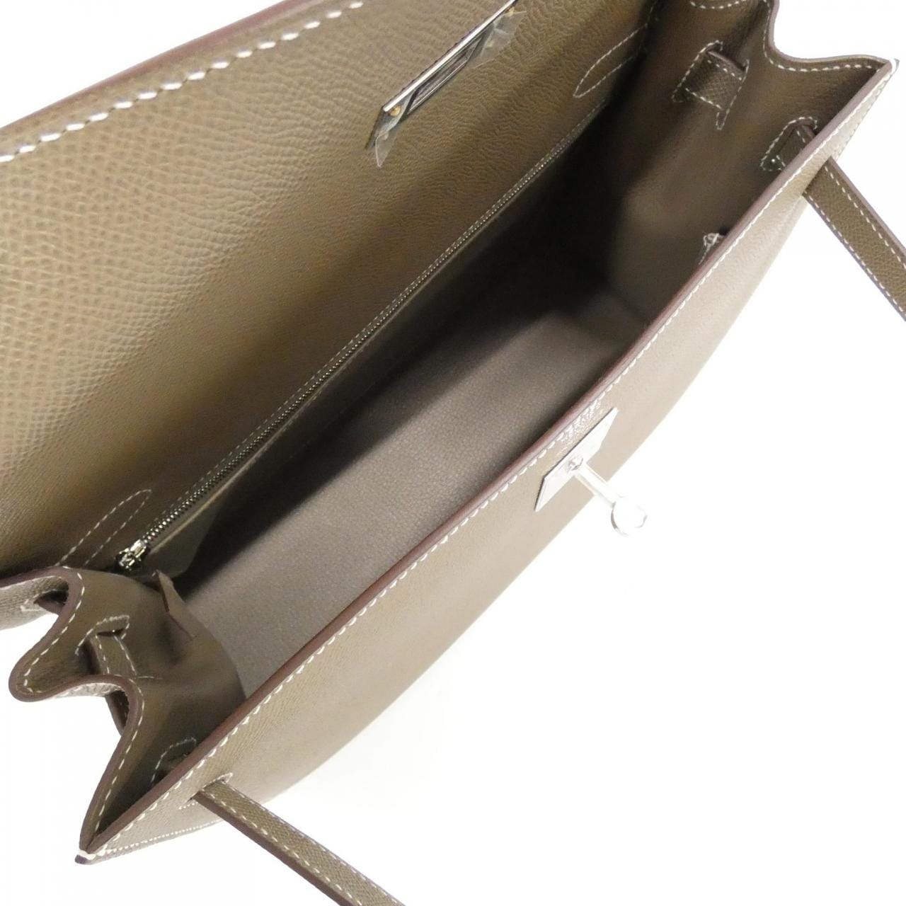 HERMES HERMÈS Kelly 041926CK Bag Epsom Etoupe Epsom Leather - Thumbnail 7