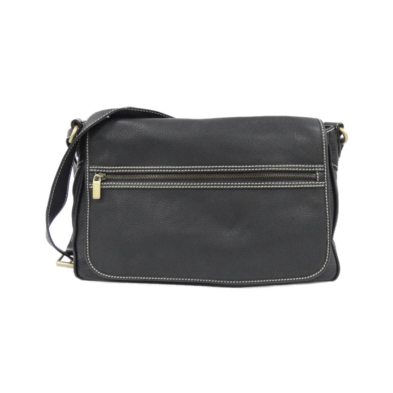 CELINE Shoulder Bag Leather Black