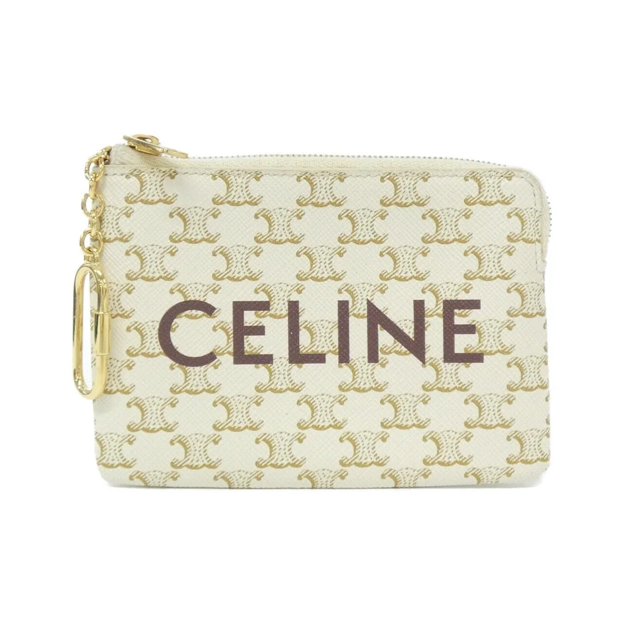 CELINE 10C662CA2 Coin Case Canvas Black