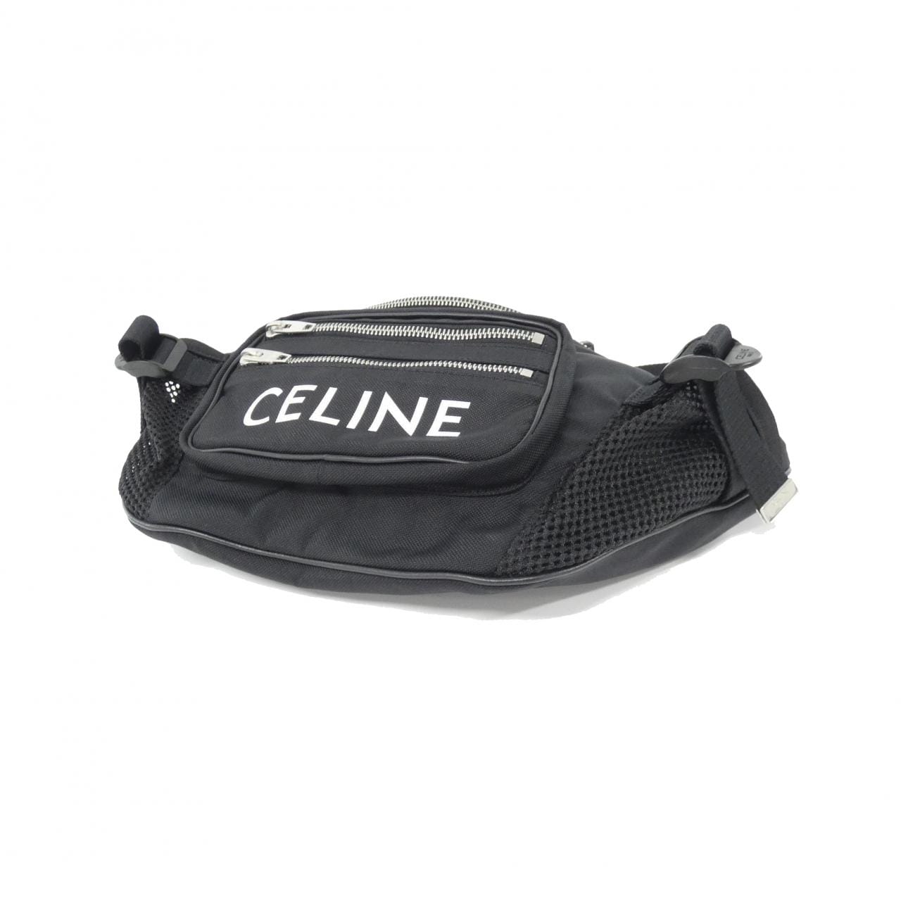 CELINE 198682DMT Shoulder Bag Nylon Black Nylon Rank A - Thumbnail 3