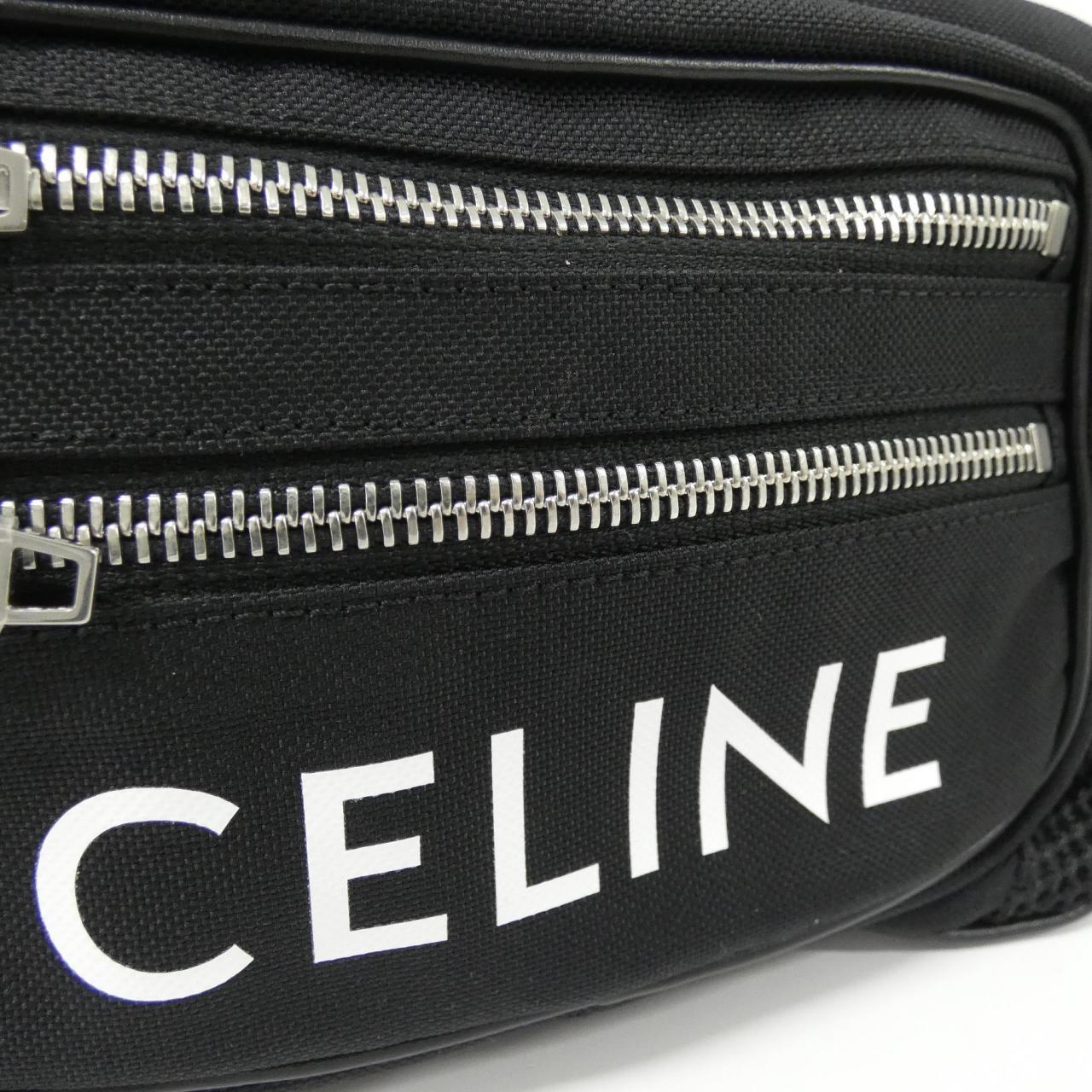 CELINE 198682DMT Shoulder Bag Nylon Black Nylon Rank A - Thumbnail 4