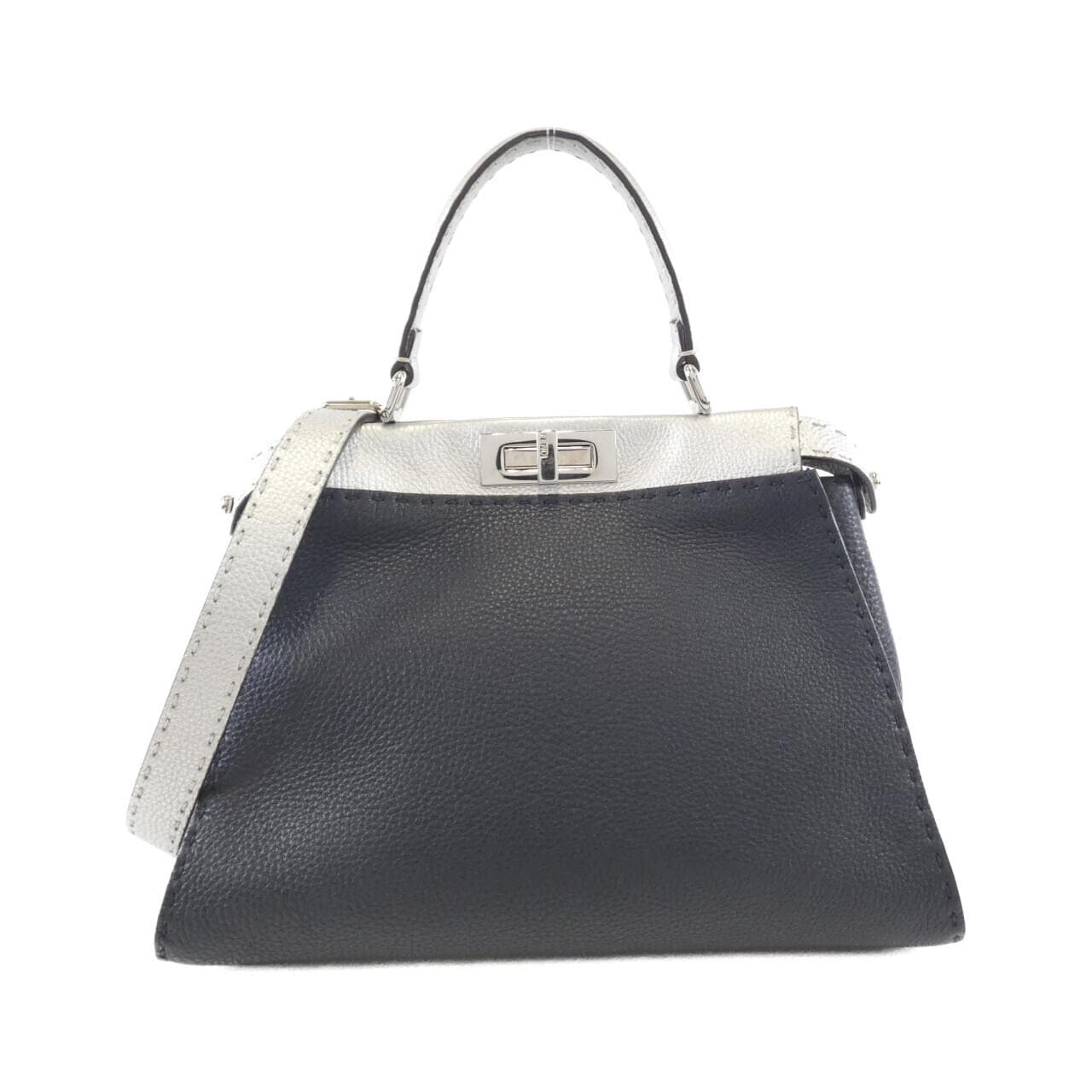 FENDI Peekaboo 8BN290 A30T Bag Leather Black