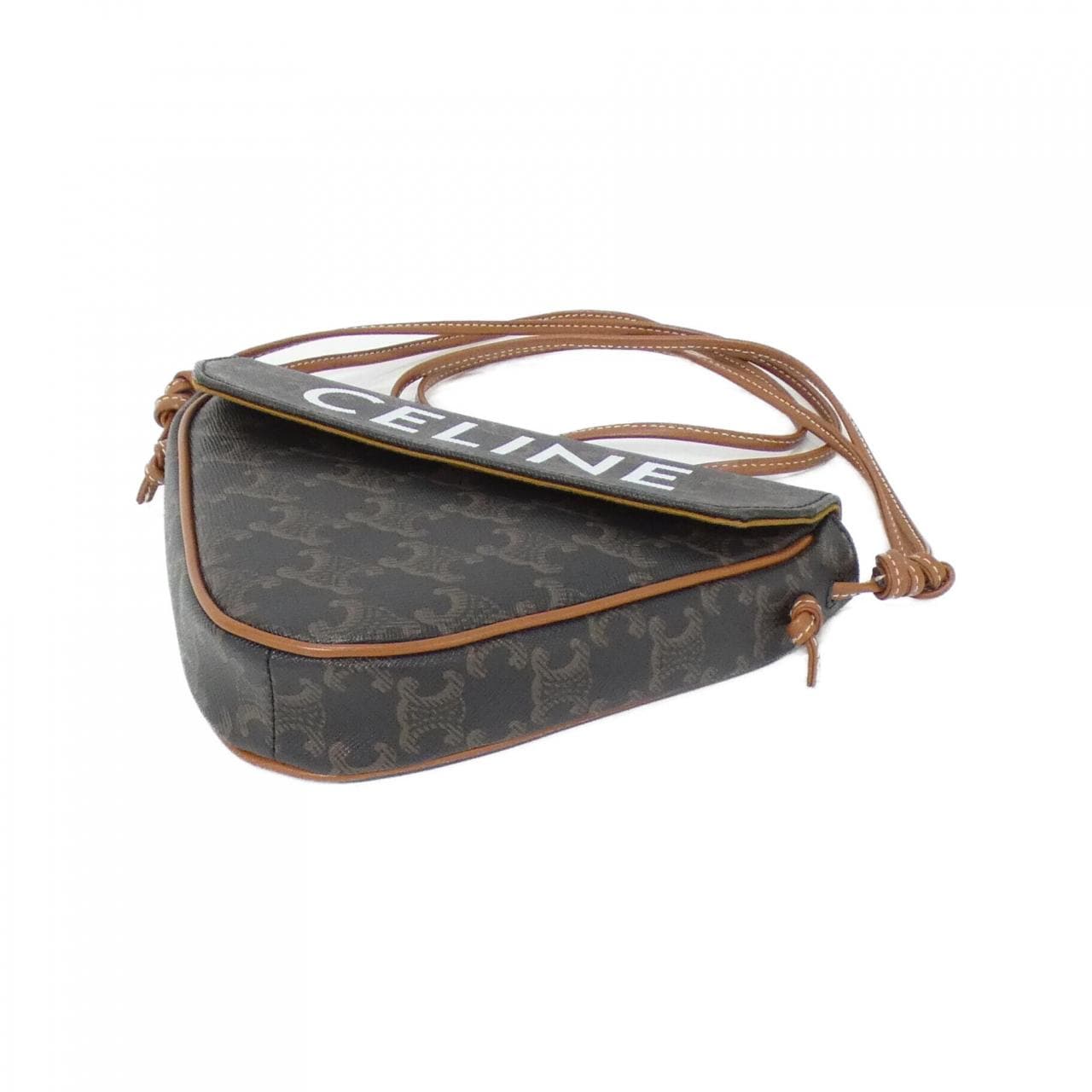 CELINE 10I192DM5 Shoulder Bag Canvas 黑色 帆布 中古品A - 縮圖 3