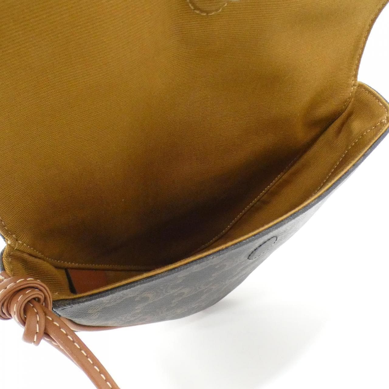 CELINE 10I192DM5 Shoulder Bag Canvas 黑色 帆布 中古品A - 縮圖 6