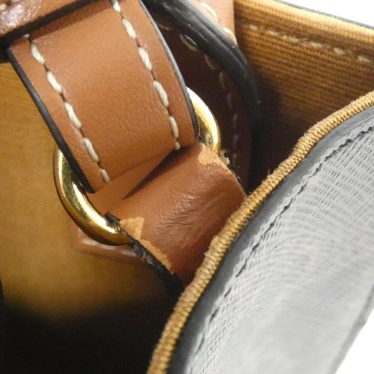 CELINE Cabas 194372BZK Handbag Canvas 黑色 帆布 中古品A - 縮圖 5