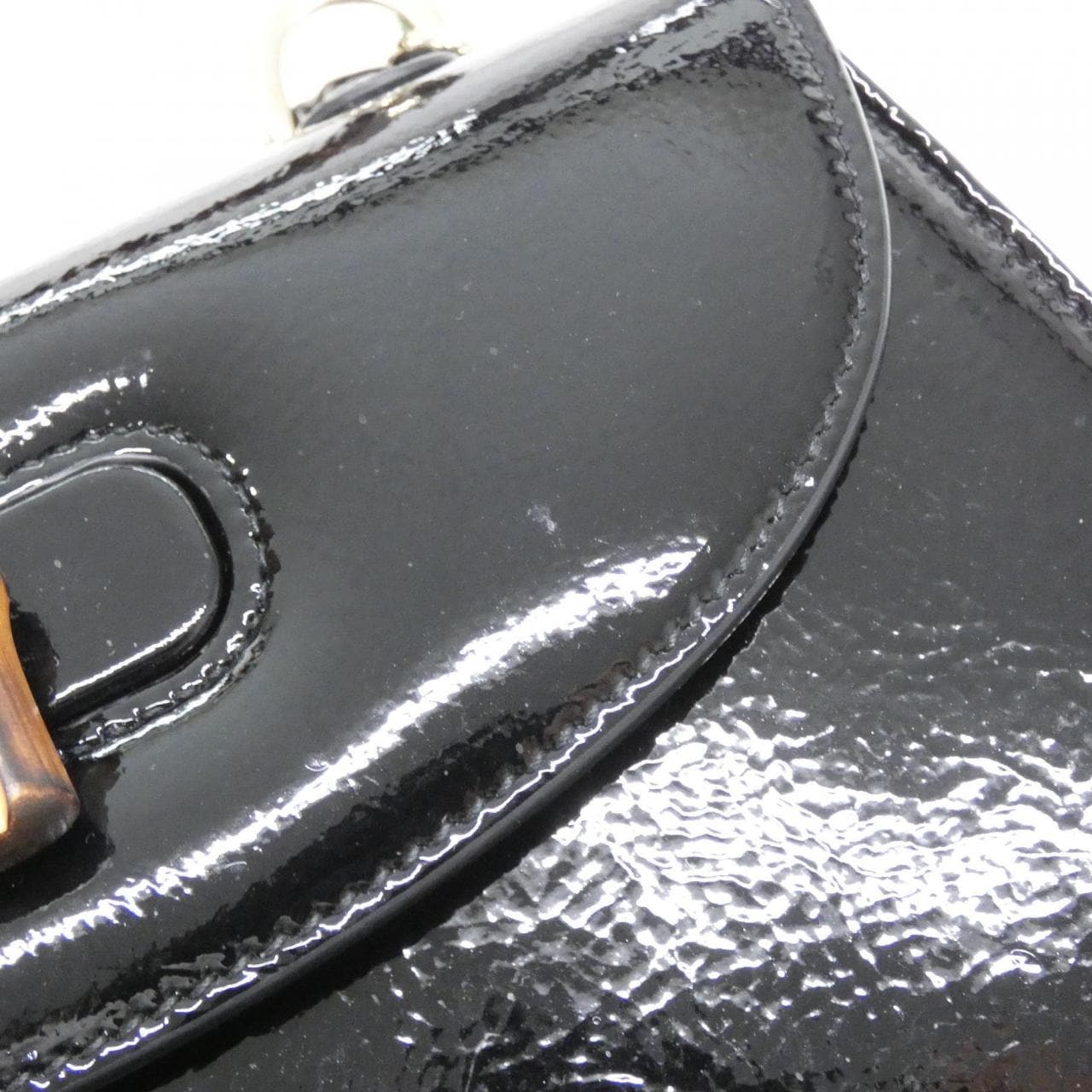 GUCCI Bamboo 675797 AADHF Bag Patent Leather 黑色 漆皮 - 縮圖 5