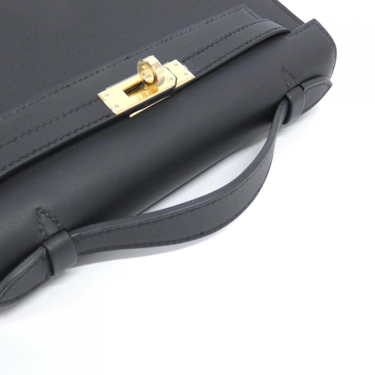 HERMES HERMÈS Kelly 049417CC Pochette Swift 黑色 Swift 皮 未使用品 - 縮圖 4