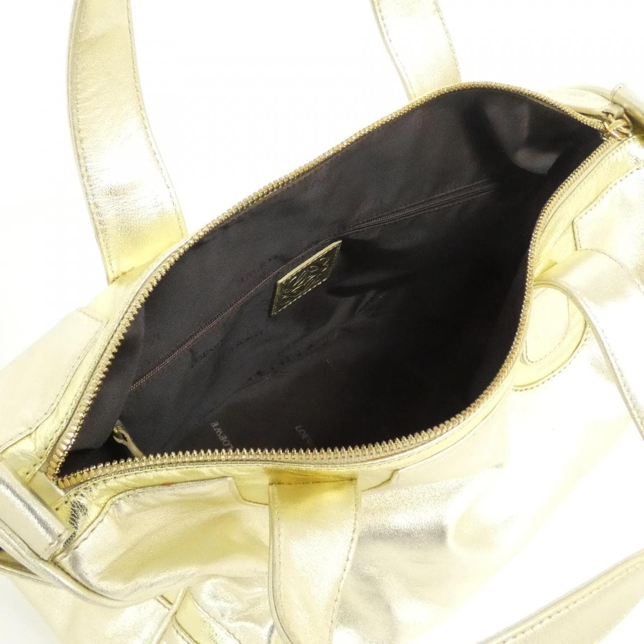 LOEWE 325 12 145 Bag Leather 金色 皮革 中古品B - 縮圖 6