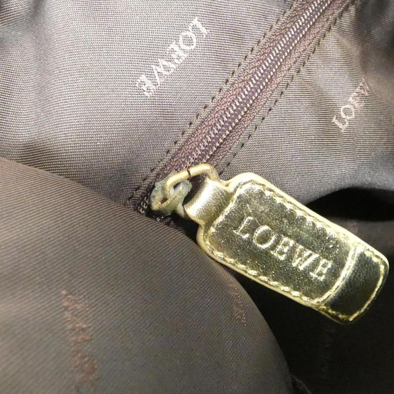 LOEWE 325 12 145 Bag Leather 金色 皮革 中古品B - 縮圖 7