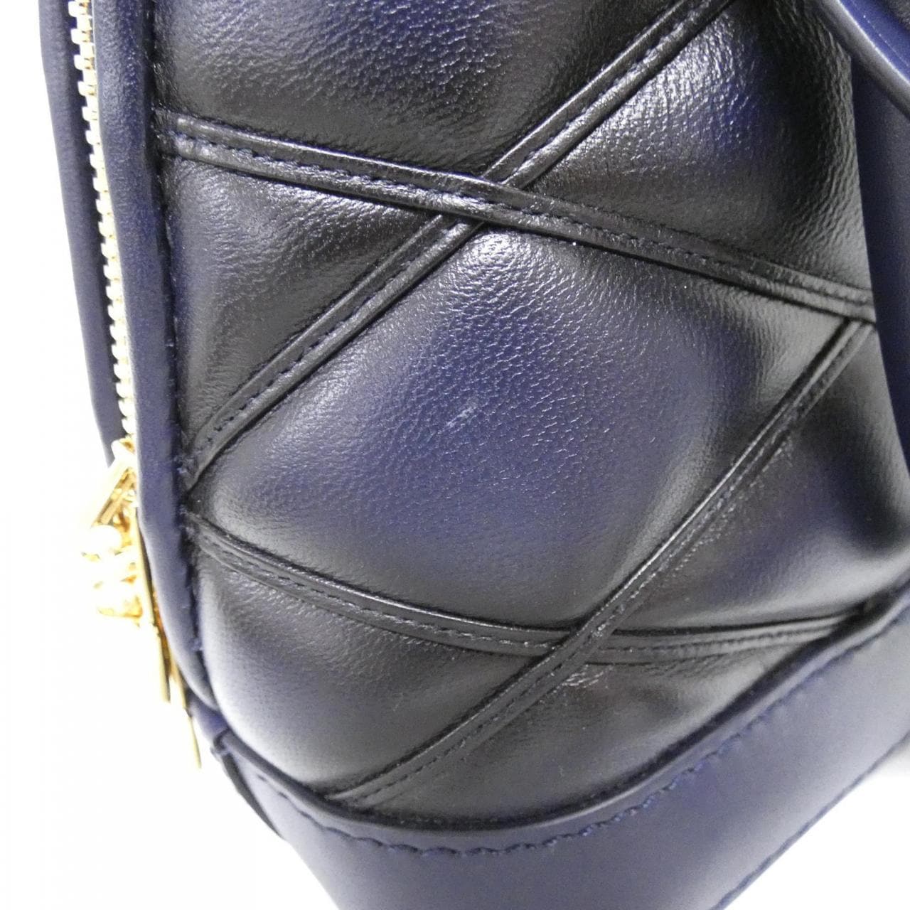 LOUIS VUITTON Alma M23666 Bag Lambskin 深藍色 羊皮 中古品A - 縮圖 4