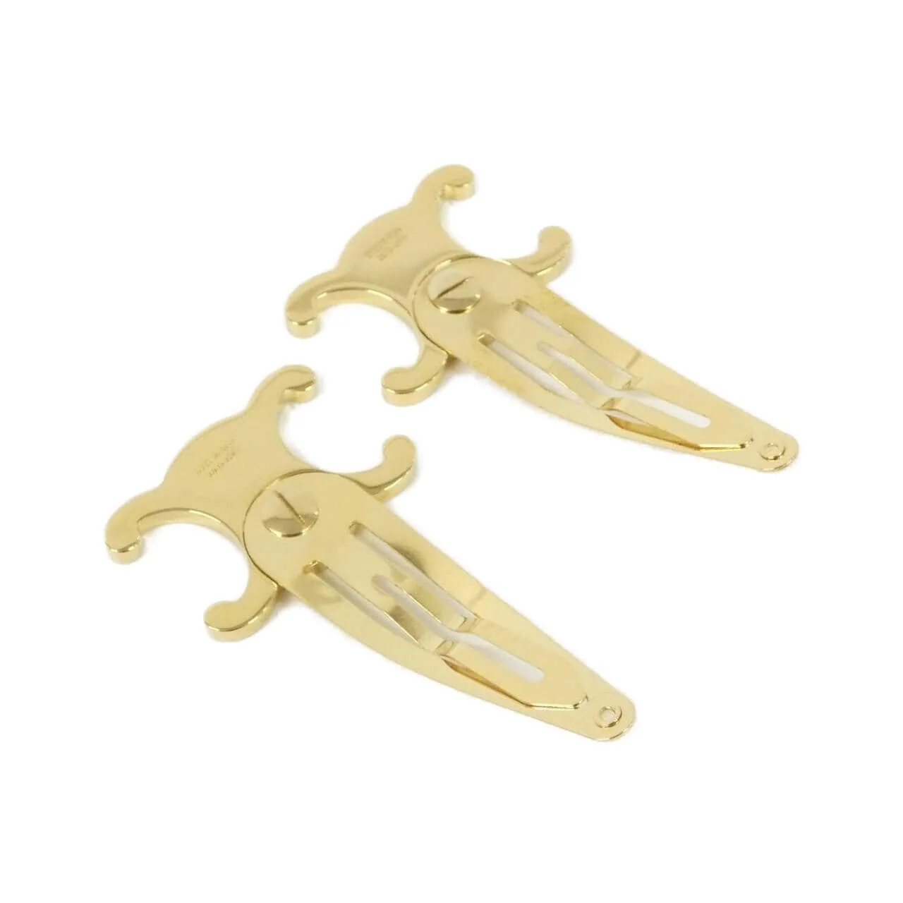 CELINE Triomphe 46Z656BSL Accessories Gold Rank A - Thumbnail 2