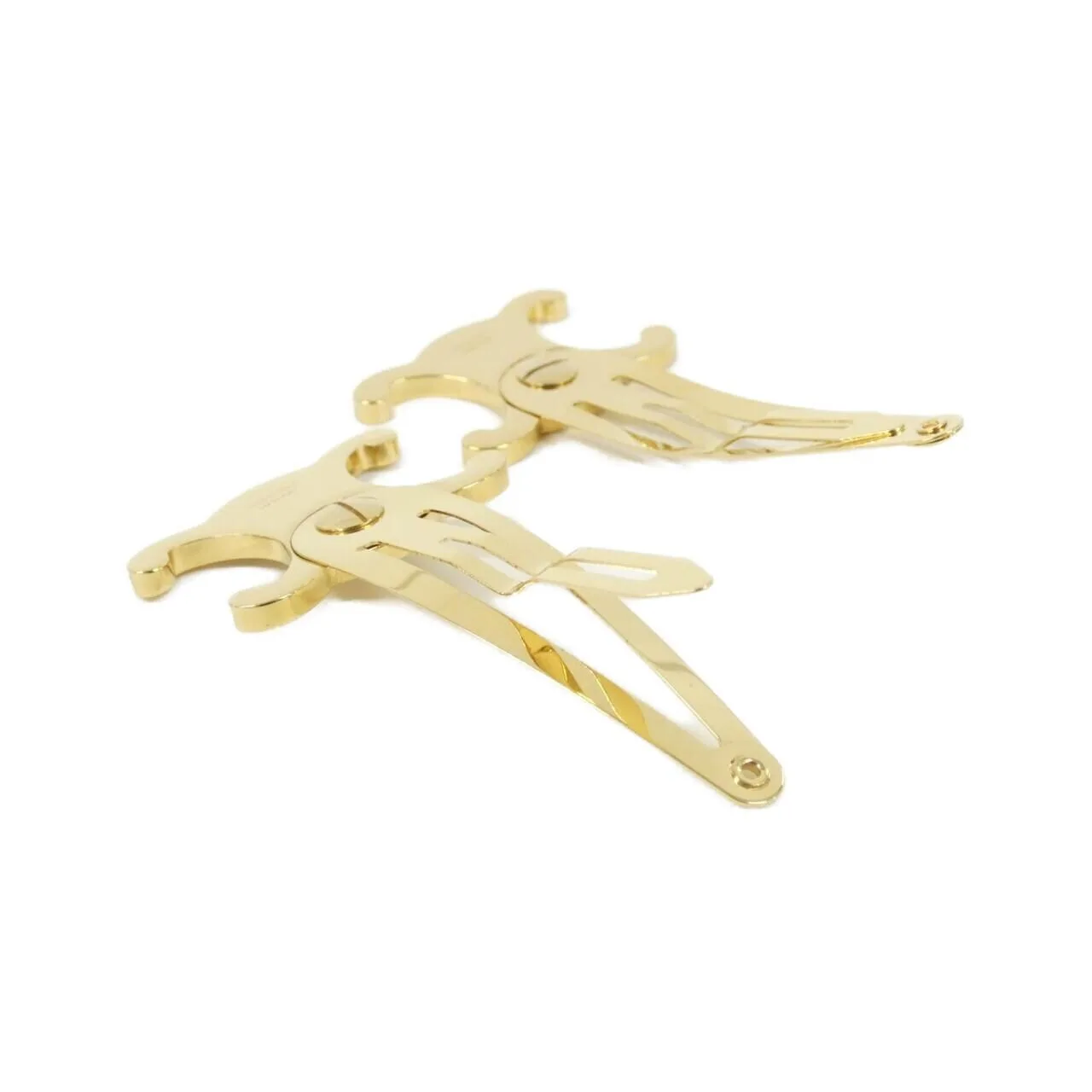 CELINE Triomphe 46Z656BSL Accessories Gold Rank A - Thumbnail 3