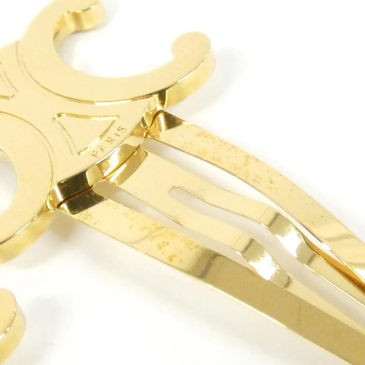 CELINE Triomphe 46Z656BSL Accessories Gold Rank A - Thumbnail 4