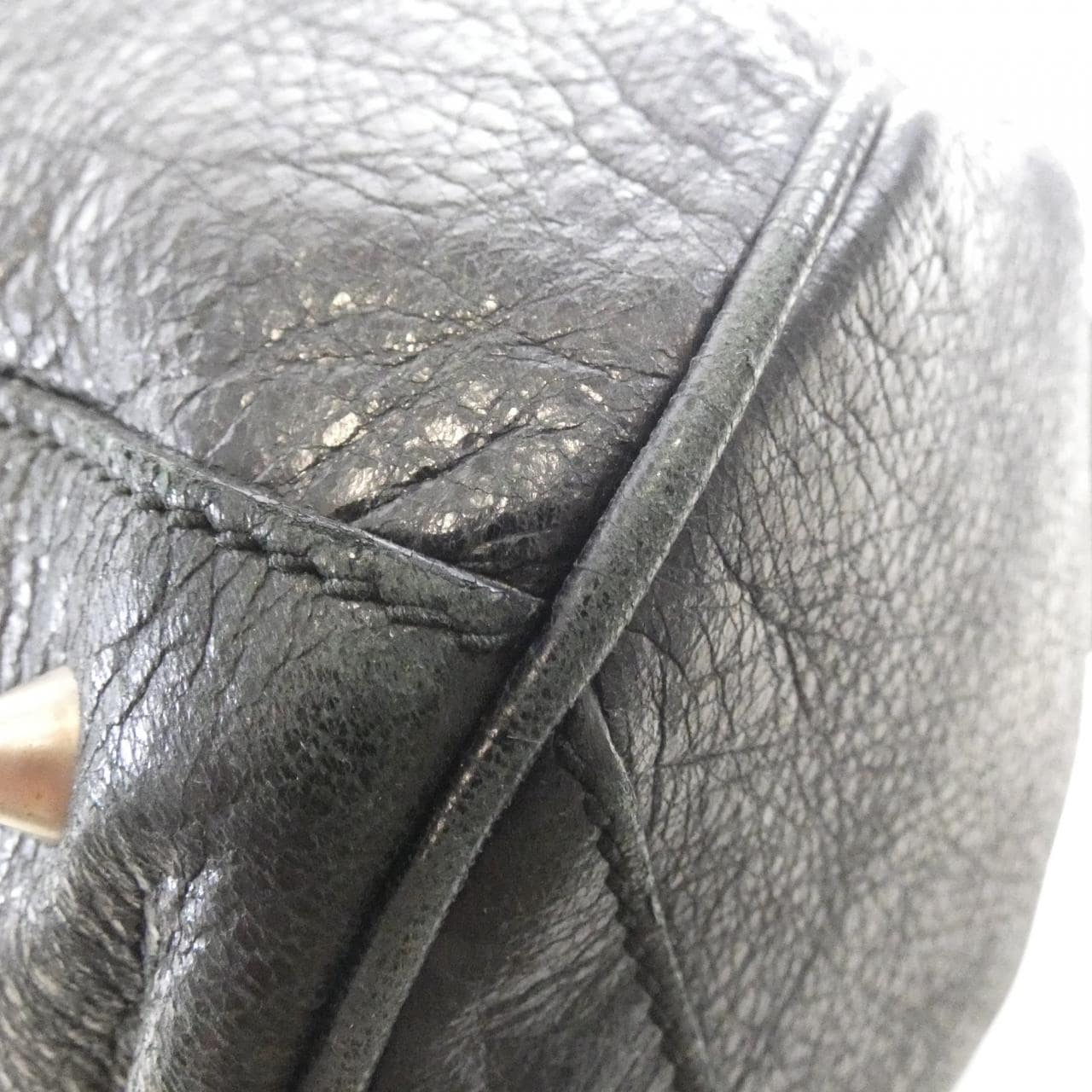 BALENCIAGA 248408 D94J4 Boston Bag Leather Black Leather Rank B - Thumbnail 3