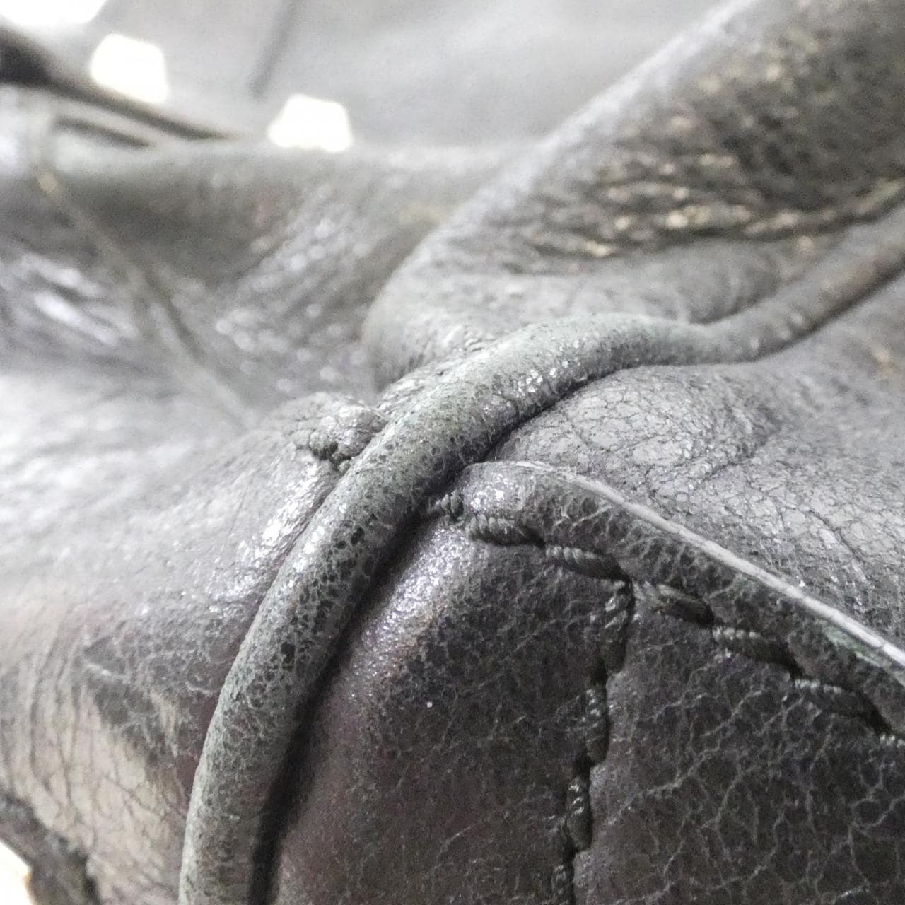 BALENCIAGA 248408 D94J4 Boston Bag Leather Black Leather Rank B - Thumbnail 4