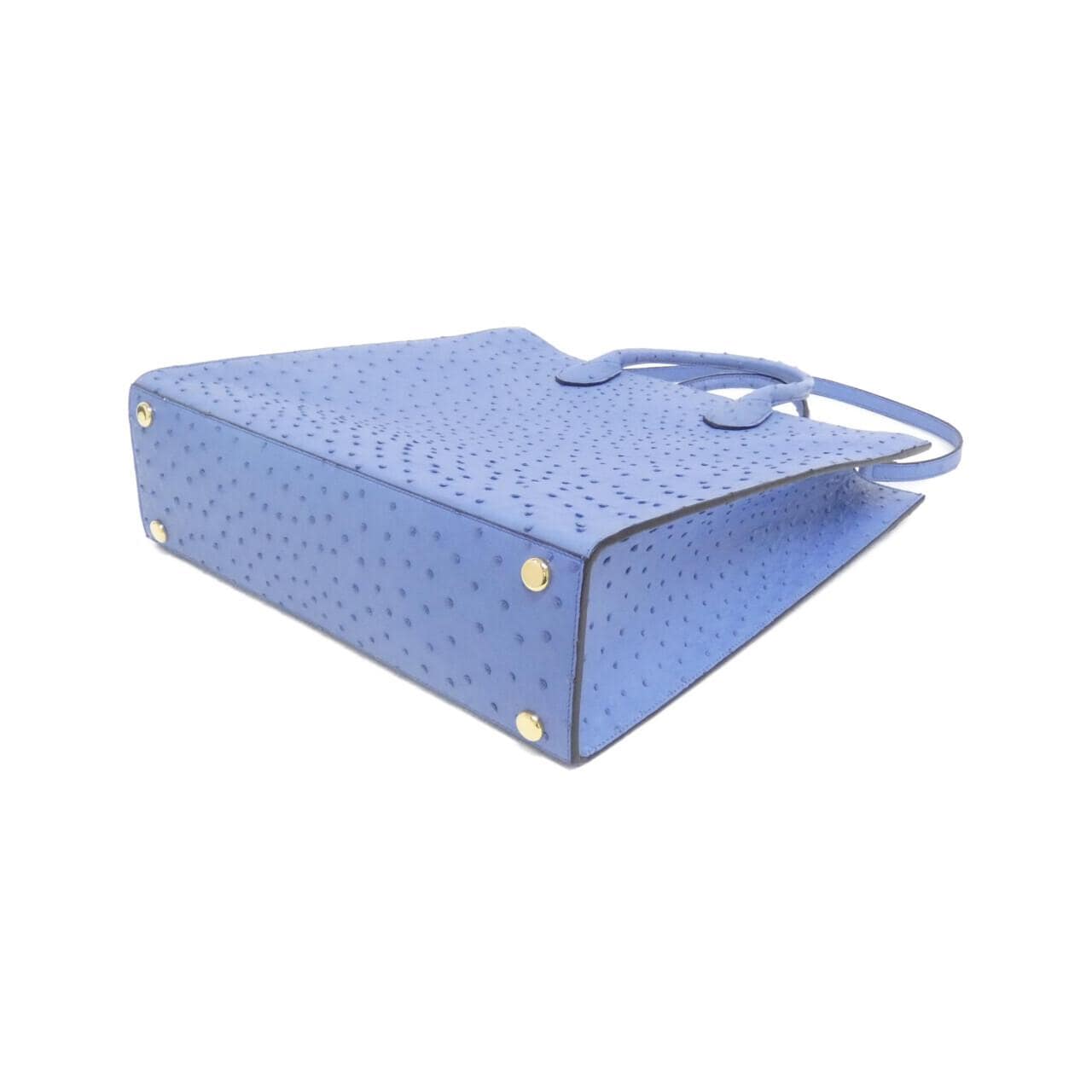 GUCCI 674850 Bag Ostrich 藍色 鴕鳥皮 中古品A - 縮圖 2