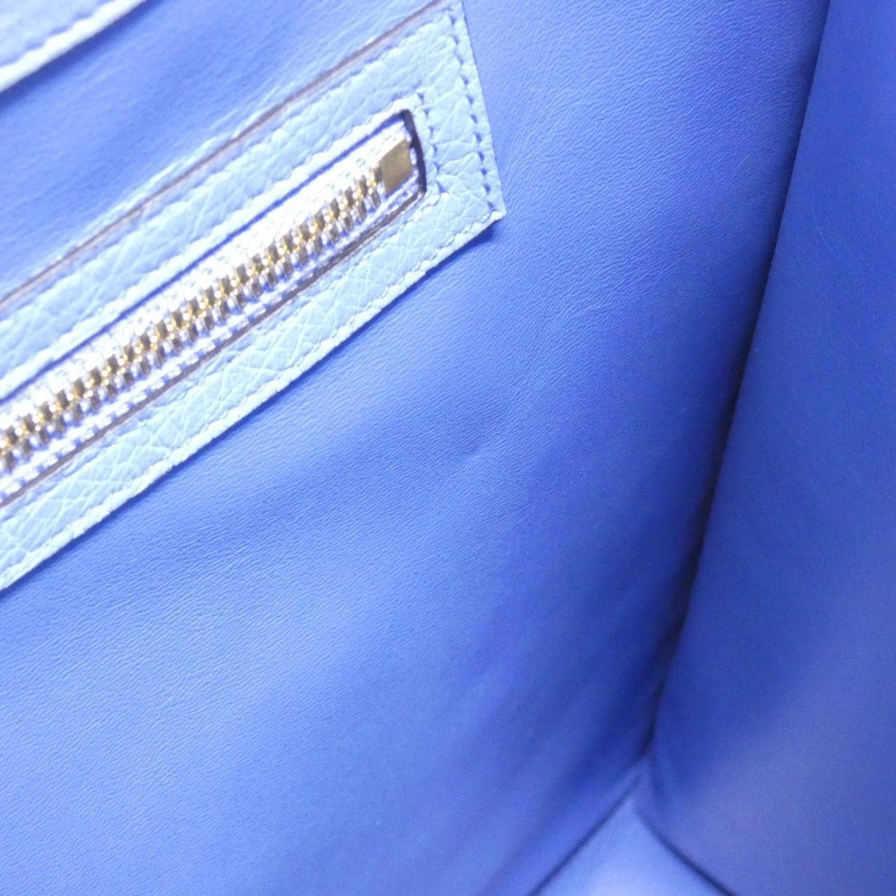 GUCCI 674850 Bag Ostrich 藍色 鴕鳥皮 中古品A - 縮圖 5