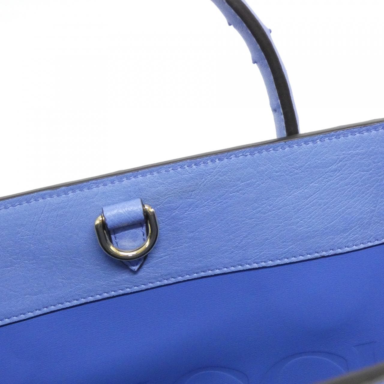 GUCCI 674850 Bag Ostrich 藍色 鴕鳥皮 中古品A - 縮圖 6