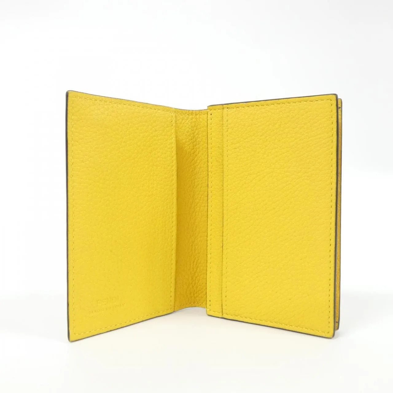 FENDI 7M0222 AG0N Card Case Yellow Rank A - Thumbnail 4