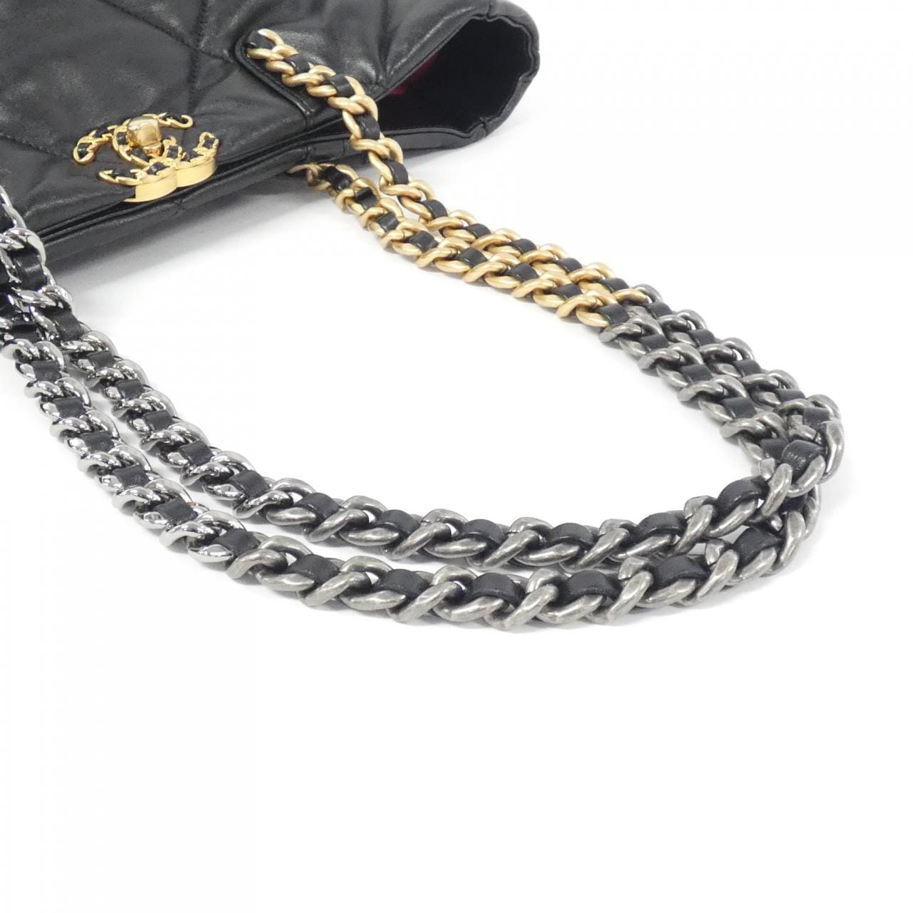 CHANEL Chanel 19 AS3660 Shoulder Bag Lambskin Black Lambskin Rank A - Thumbnail 5