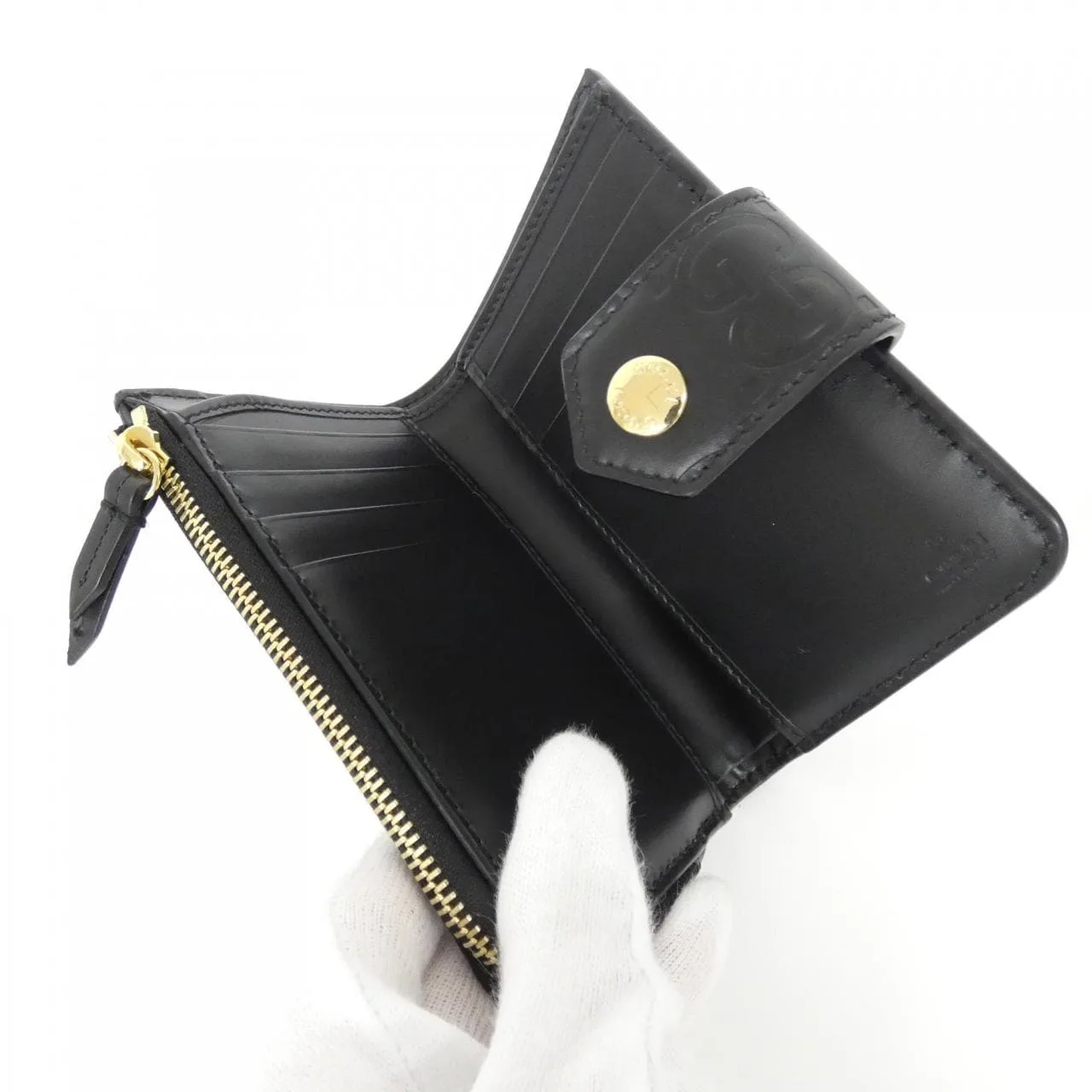 GUCCI 790131 AADLO Wallet Leather Black Leather Rank A - Thumbnail 3