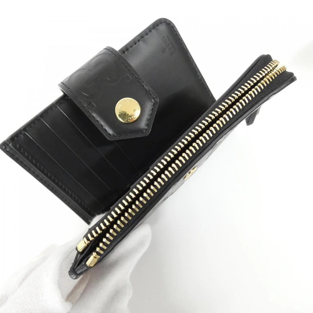 GUCCI 790131 AADLO Wallet Leather Black Leather Rank A - Thumbnail 4