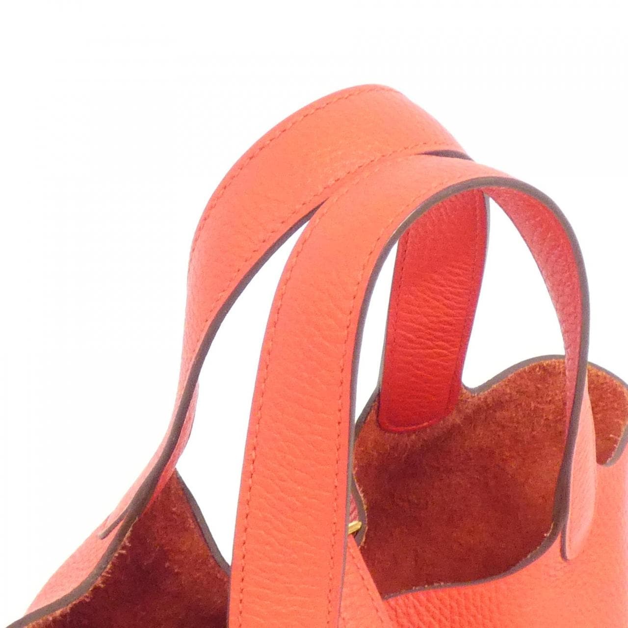 HERMES HERMÈS Picotin 056289CC Bag Clemence Rouge Clemence Leather - Thumbnail 4