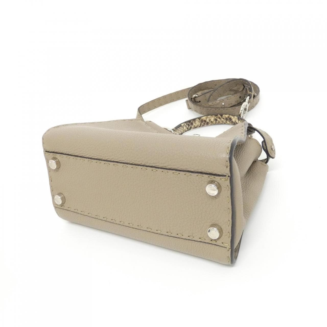 FENDI Peekaboo 8BN244 N8K Handbag Python Black Python - Thumbnail 2