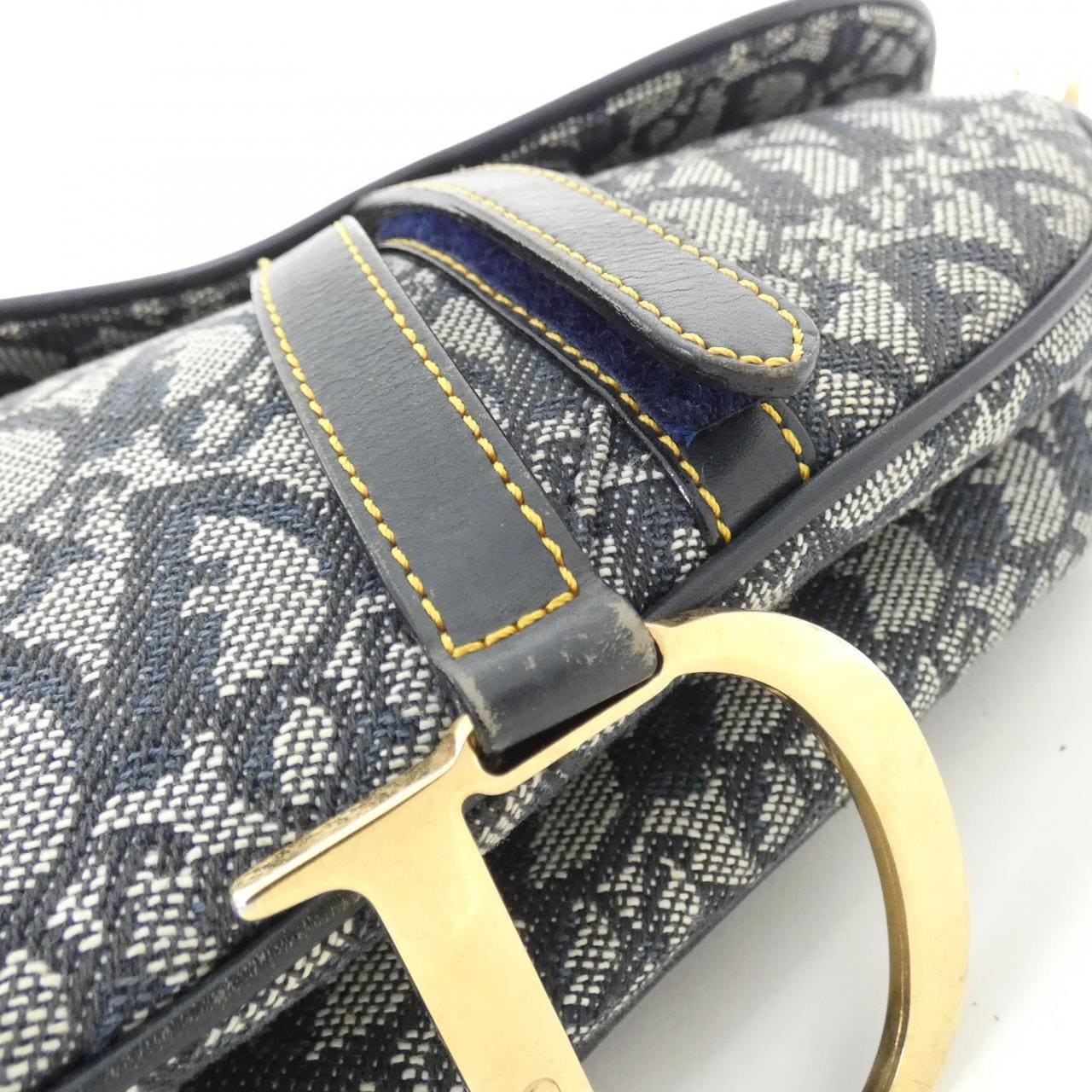 DIOR Saddle SLO44001 Shoulder Bag Canvas Blue Canvas Rank A - Thumbnail 4